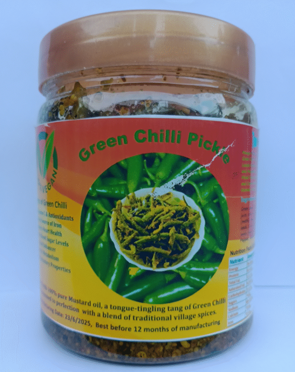 Tangy Green chili pickle